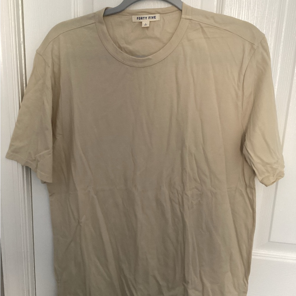 Men's Tan Crew Neck Tee